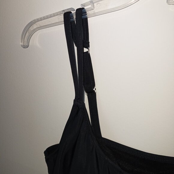 Black Tankini Swim Suit Top Size M - Picture 3 of 9